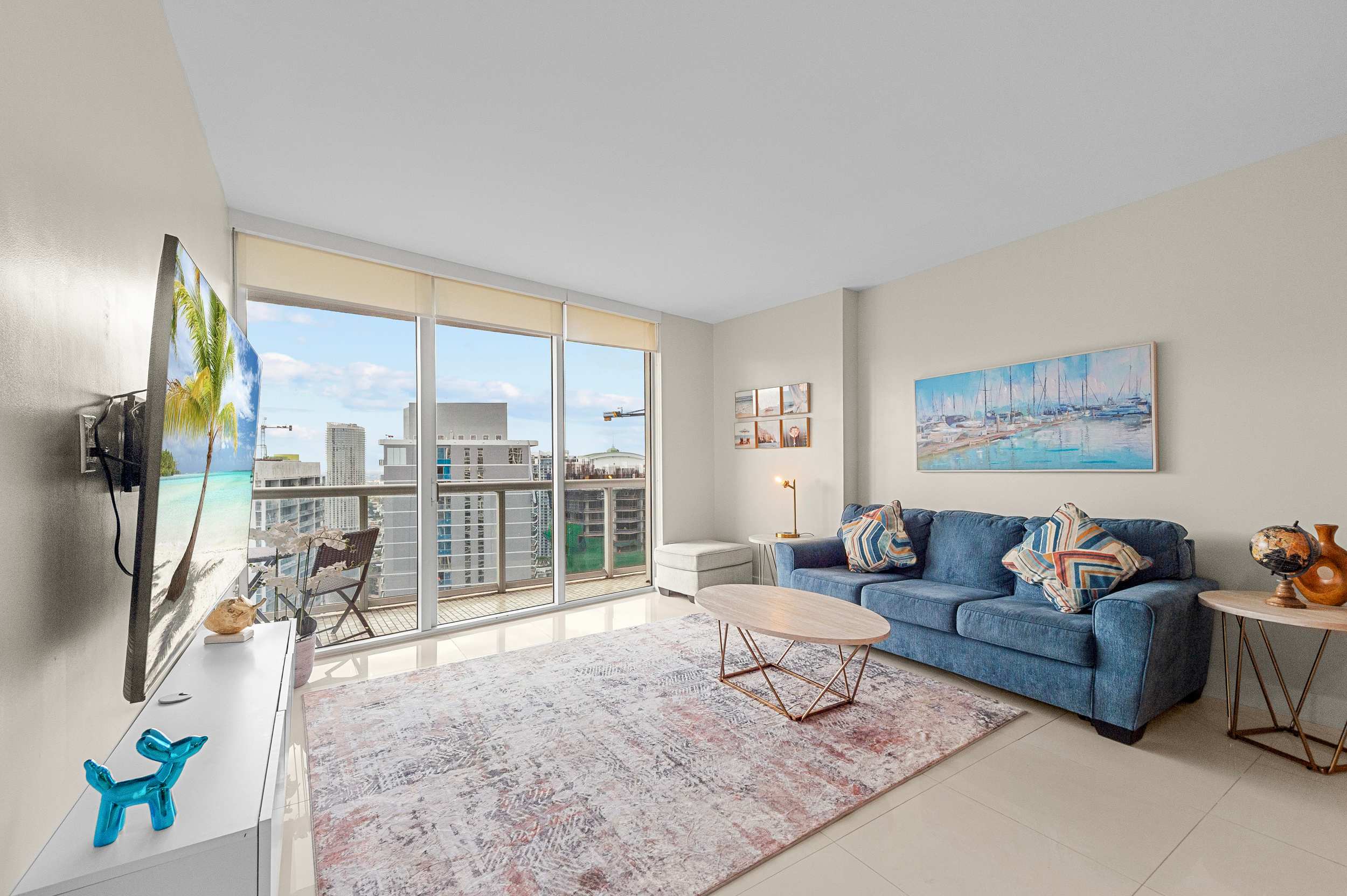 Sophisticated seating area perfect for relaxing after a day in the city.