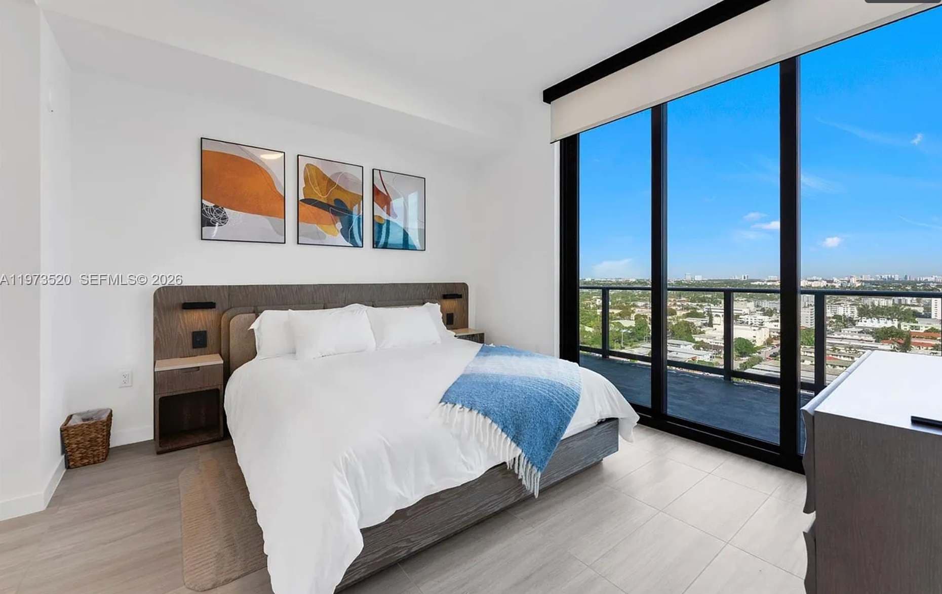Crisp, plush bedding for a restful stay.