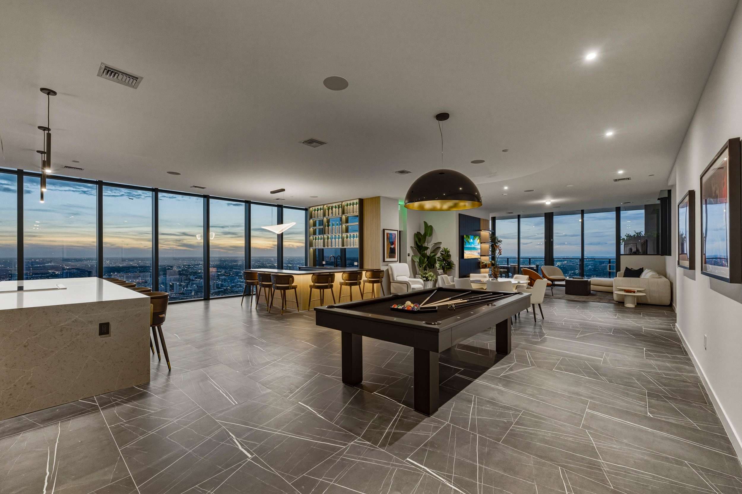 Chic spaces for entertaining.